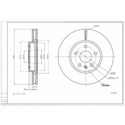 ELSŐ FÉKTÁRCSA JELVÉNY 08- 13501308