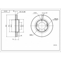ELSŐ FÉKTÁRCSA SORENTO 2.4I 02- 51712-3E500