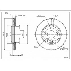 ELSŐ FÉKTÁRCSA T4 2.5D 2.4 280/24/20 701615301A