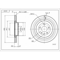 ELSŐ FÉKTÁRCSA ALFA 147 1.9 01-10/MAL/KPL 0000060578093