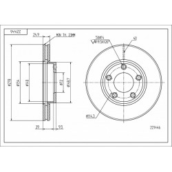 ELSŐ FÉKTÁRCSA MAZDA 3 1.4-2.0 03- BFF43325X