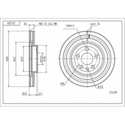 FÉKTÁRCSA ELÖL ULYSSE 1.8,2.0 96- 0001309392080
