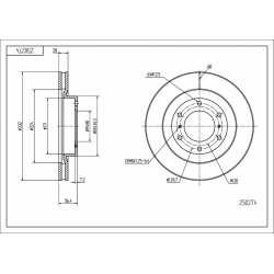 ELSŐ FÉKTÁRCSA PAJERO 3.2 DI-D 09- 4615A038