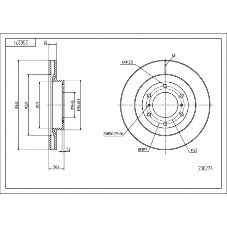 ELSŐ FÉKTÁRCSA PAJERO 3.2 DI-D 09- 4615A038