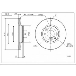 ELSŐ FÉKTÁRCSA CLIO 1.8I 16V 91- /MAL/KPL 4020600Q0E