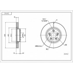 ELSŐ FÉKTÁRCSA AVENSIS 03- /MAL/KPL 43512-05050
