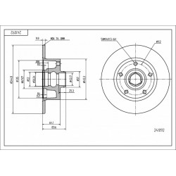 HÁTSÓ FÉKTÁRCSA AUDI A4 /MAL/ 8D0615301B