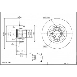 FÉKTÁRCSA /T/CLIO III 05- /+LOZ-CZU 7701207823