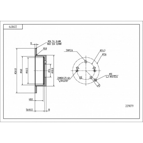 FÉKTÁRCSA /T/ SONATA 2.0I 16V 05-06 584110A000