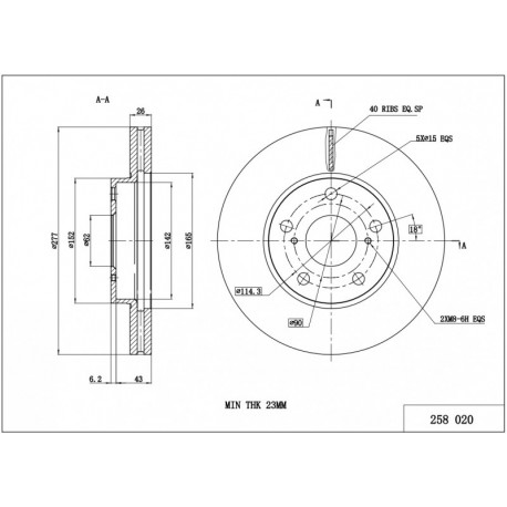 FÉKTÁRCSA /P/ AURIS,COROLLA 13-/MAL/KPL 4351202330