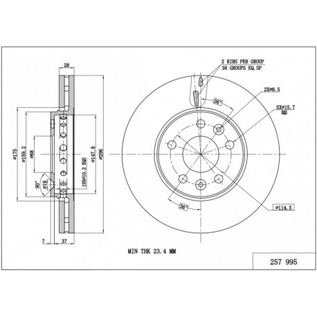FÉKTÁRCSA /P/VIVARO 1.6CDTI 14-/MAL/KPL 4020600Q1C