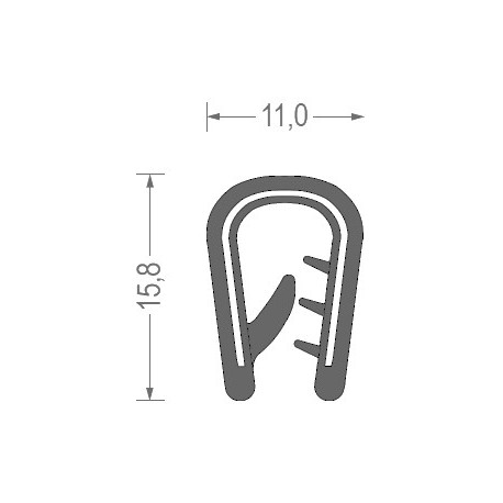PVC TÖMÍTÉS 4-6MM FEKETE/1MB1DB1DB RS34.3851
