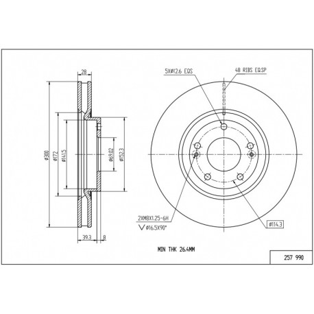 FÉKTÁRCSA /P/SPORTAGE 10-/MAL/KPL 517120Z000