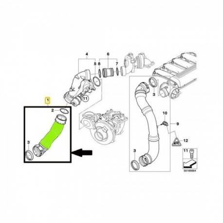 TURBINE GUIDE BMW 5-ös E60, 5 Touring E61 11617793606