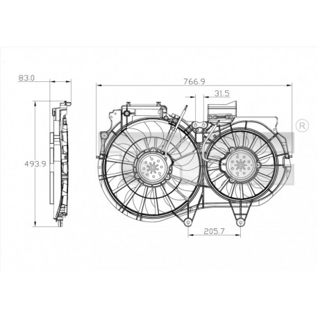HŰTŐVENTILÁTOR AUDI A4 1.8T 00-02 8E0959455B