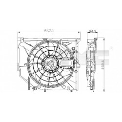 HŰTŐVENTILÁTOR BMW E46 316-330 98-05 64546988915 / 6988915