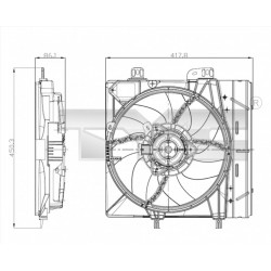 HŰTŐVENTILÁTOR CITROEN C2 02-