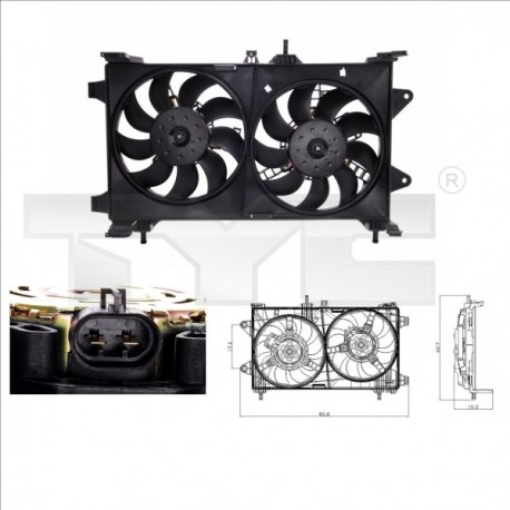 HŰTŐVENTILÁTOR PUNTO 99- 1.9JTD /280MM