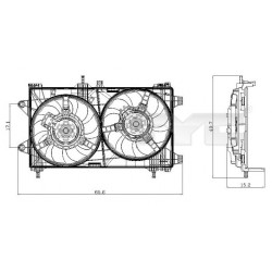 HŰTŐVENTILÁTOR PUNTO 99- 1.9JTD /280MM
