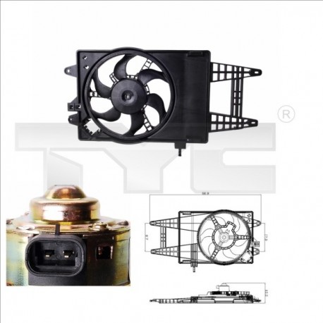 HŰTŐVENTILÁTOR PUNTO II 1.2 8V 99-