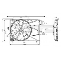 HŰTŐVENTILÁTOR MONDEO 1.8-2.0 16V -03