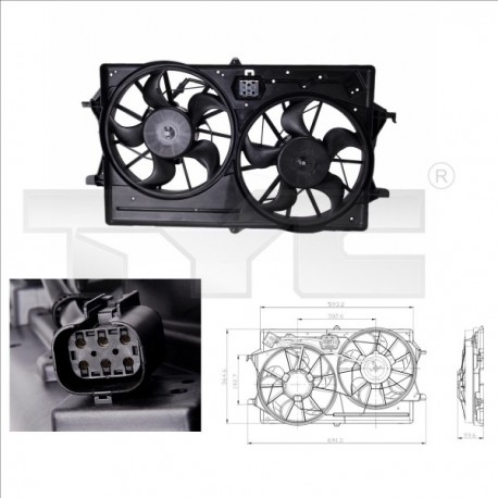 HŰTŐVENTILÁTOR FOCUS 98-04 130W+190W