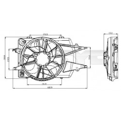 HŰTŐVENTILÁTOR FÓKUSZ 1.4-2.0 03-/395MM