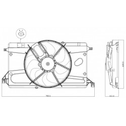 HŰTŐ VENTILÁTOR MAZDA 3 03-09 1.4-1.6