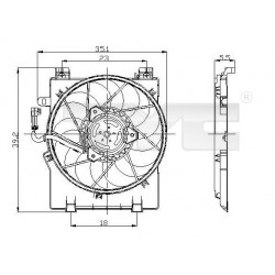 RADIÁTOR VENTILÁTOR CORSA C 1.2-1.4 00- 09158008 / 1341332