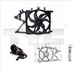HŰTŐVENTILÁTOR OPEL CORSA C 00-05 09158007 / 1341331