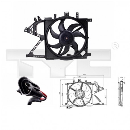 HŰTŐVENTILÁTOR OPEL CORSA C 00-05 09158007 / 1341331