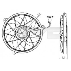 HŰTŐVENTILÁTOR PEUGEOT 206 1.4HDI /390
