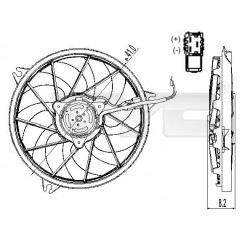 HŰTŐVENTILÁTOR PEUGEOT 206 98- /390 MM