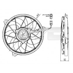 HŰTŐVENTILÁTOR PEUGEOT 206 98- /390 MM