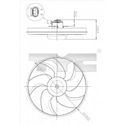 HŰTŐVENTILÁTOR PEUGEOT 206 98 - 340MM 125383