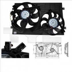FABIA 99- 345-290MM-ES HŰTŐVENTILÁTOR 6X0959455F