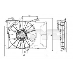 HŰTŐVENTILÁTOR YARIS 99-02 1.0 16V