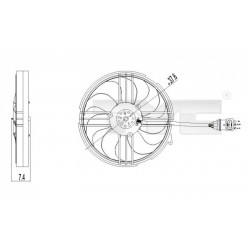 HŰTŐVENTILÁTOR POLO 1.4TDI 99-01 6N0959453P