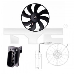 HŰTŐVENTILÁTOR FABIA 1.4TDI 02- /385MM 6Q0959455D