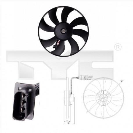 HŰTŐVENTILÁTOR FABIA 1.4TDI 02- /385MM 6Q0959455D