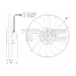 HŰTŐVENTILÁTOR FABIA 1.4TDI 02- /385MM 6Q0959455D