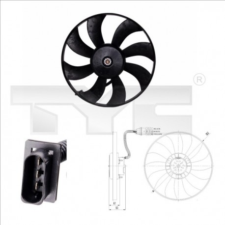 POLO 1.4TDI HŰTŐVENTILÁTOR 01- 6Q0959455N