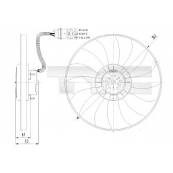 POLO 1.4TDI HŰTŐVENTILÁTOR 01- 6Q0959455N