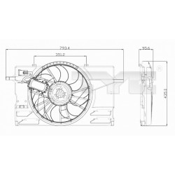 HŰTŐVENTILÁTOR VOLVO S40 04-08