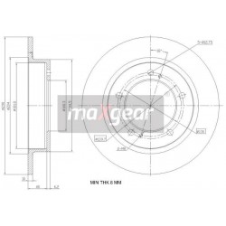 FÉKTÁRCSA. SUZUKI ELSŐ JIMNY 98- 08B30410