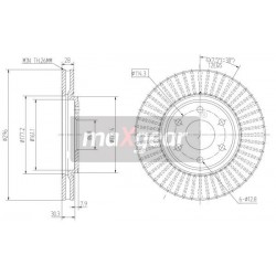 FÉKTÁRCSA NISSAN NAVARA ELÖL 92199600