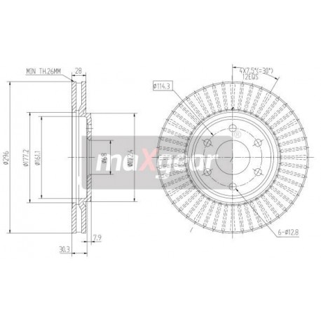 FÉKTÁRCSA NISSAN NAVARA ELÖL 92199600