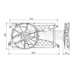 MAZDA 3 2.0/1.6DSL HŰTŐVENTILÁTOR 03-
