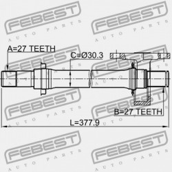 HONDA CIVIC FÉLTENGELY 05- /JOBB,INTERMEDIATE/ 44500-SNA-A00
