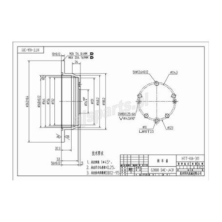 FÉKTÁRCSA CEED 1.4I 1.6I 2.0I 1.6CRDI 2.0CRDI 06.11- I30 1.4I 1.6I 2.0I 1.6CRDI 2.0CRDI 07.05 - I30 KOMBI 1.4I 1.6I 2.0I 1.6CRDI